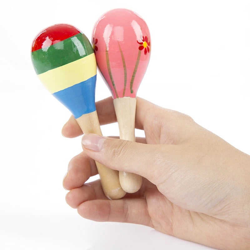 Baby Wooden Sand Hammer Rattle – Musical Fun for Little Hands!