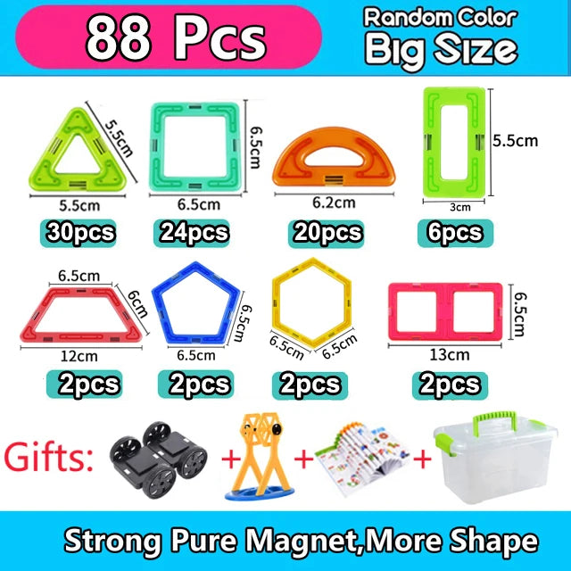 Big Size Magnetic Building Blocks – Creative & Educational Fun!