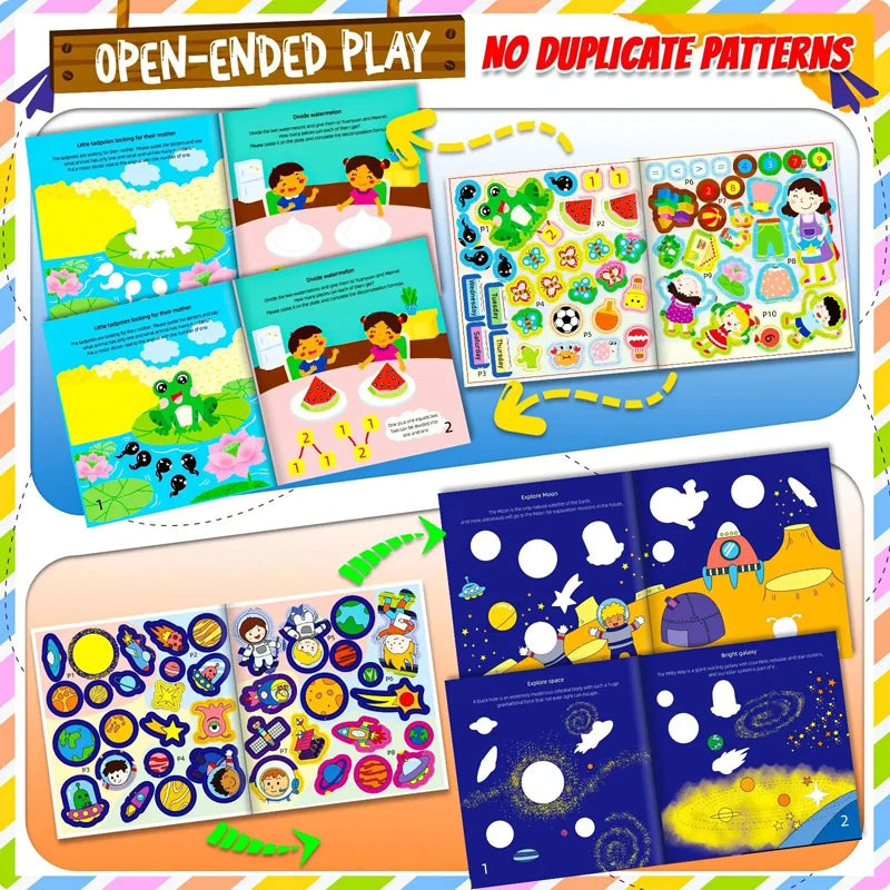 Montessori Cartoon Sticker Books