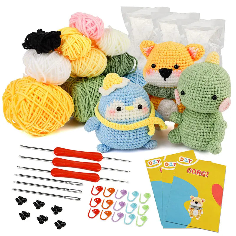 Crochet Animal Kit – Easy-to-Follow Crochet Kit for Beginners