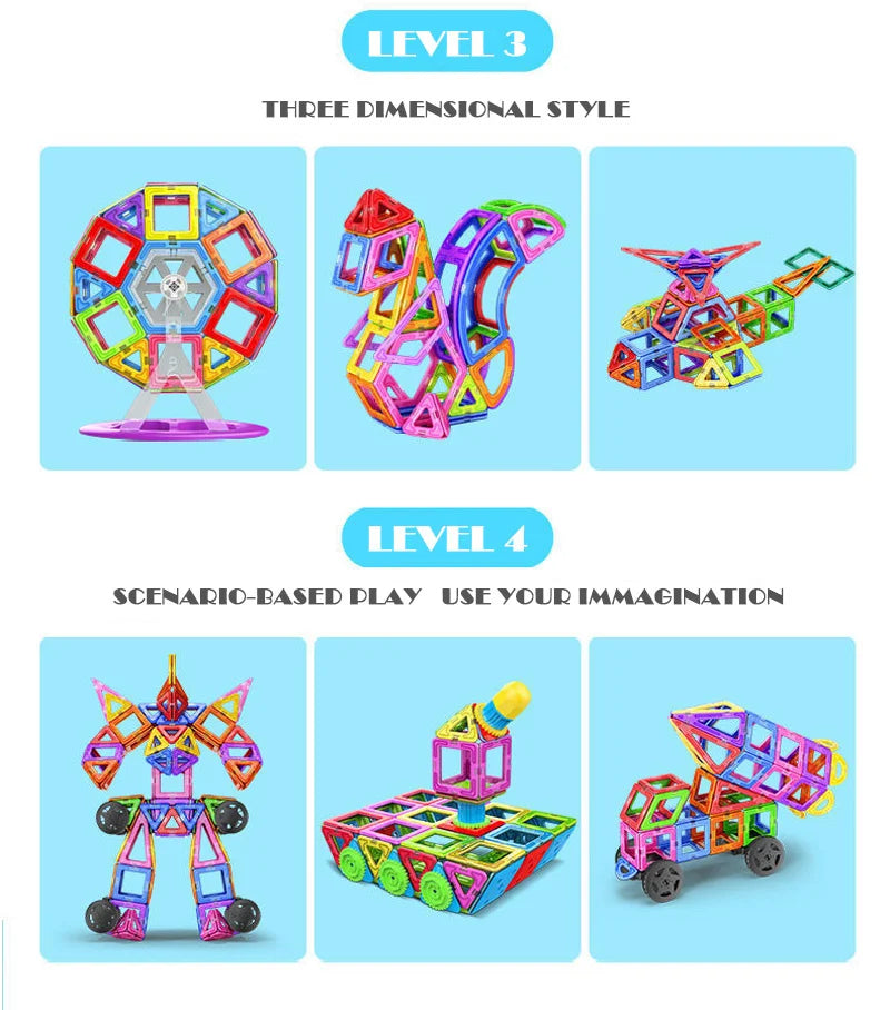 Big Size Magnetic Building Blocks – Creative & Educational Fun!