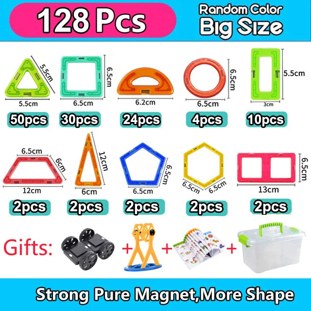 Big Size Magnetic Building Blocks – Creative & Educational Fun!