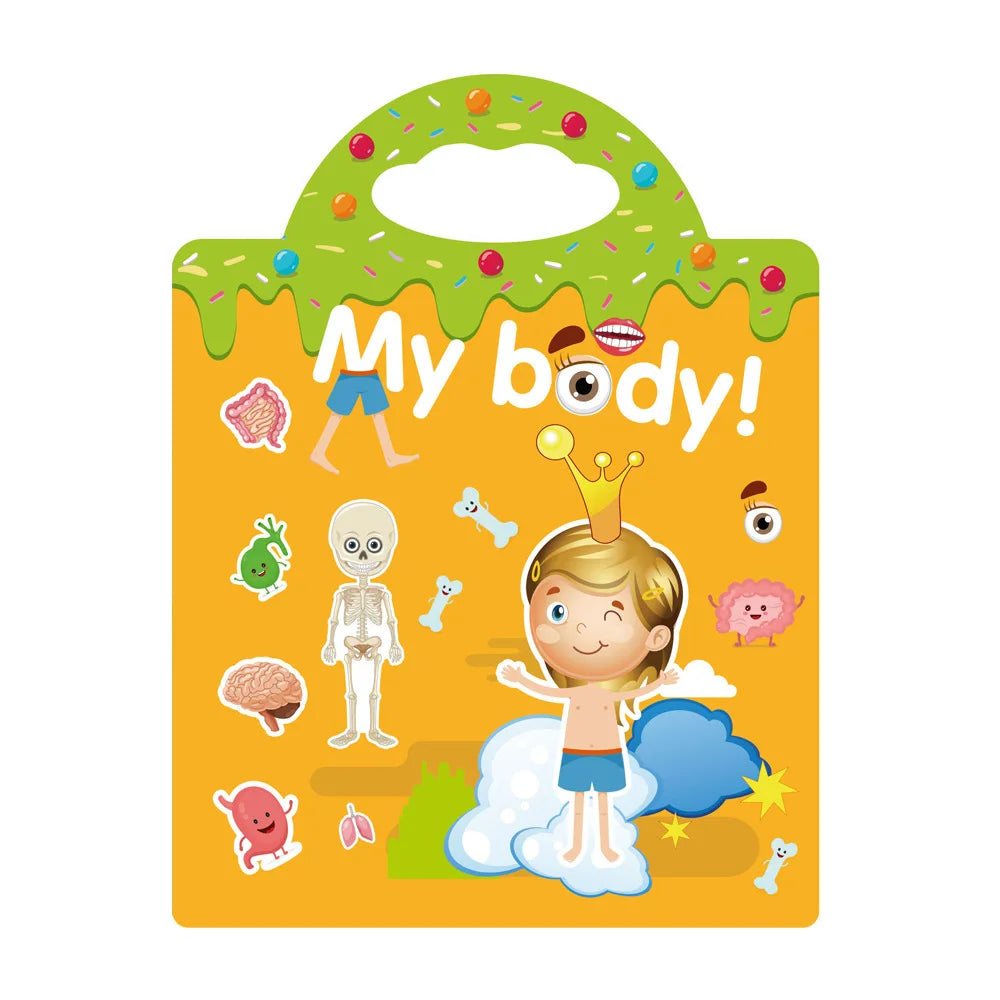 Reusable Scene Stickers – Interactive DIY Sticker Book for Kids!