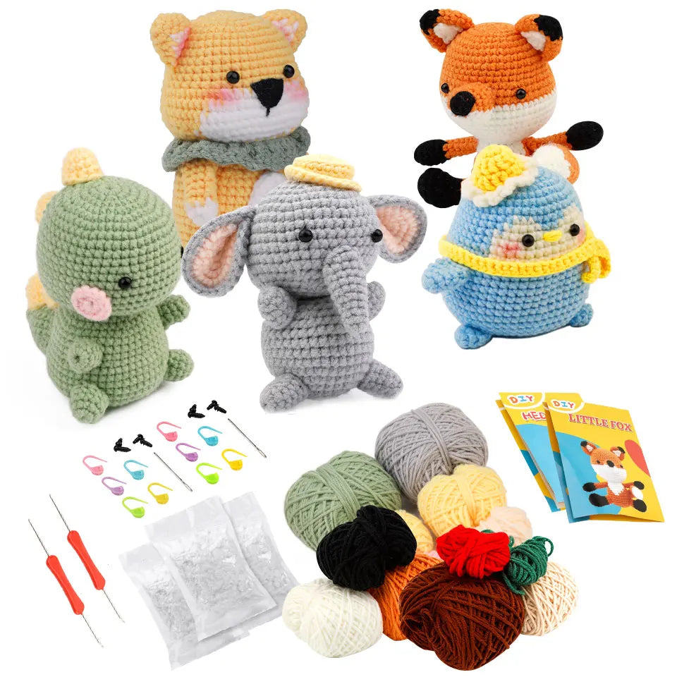 Crochet Animal Kit – Easy-to-Follow Crochet Kit for Beginners