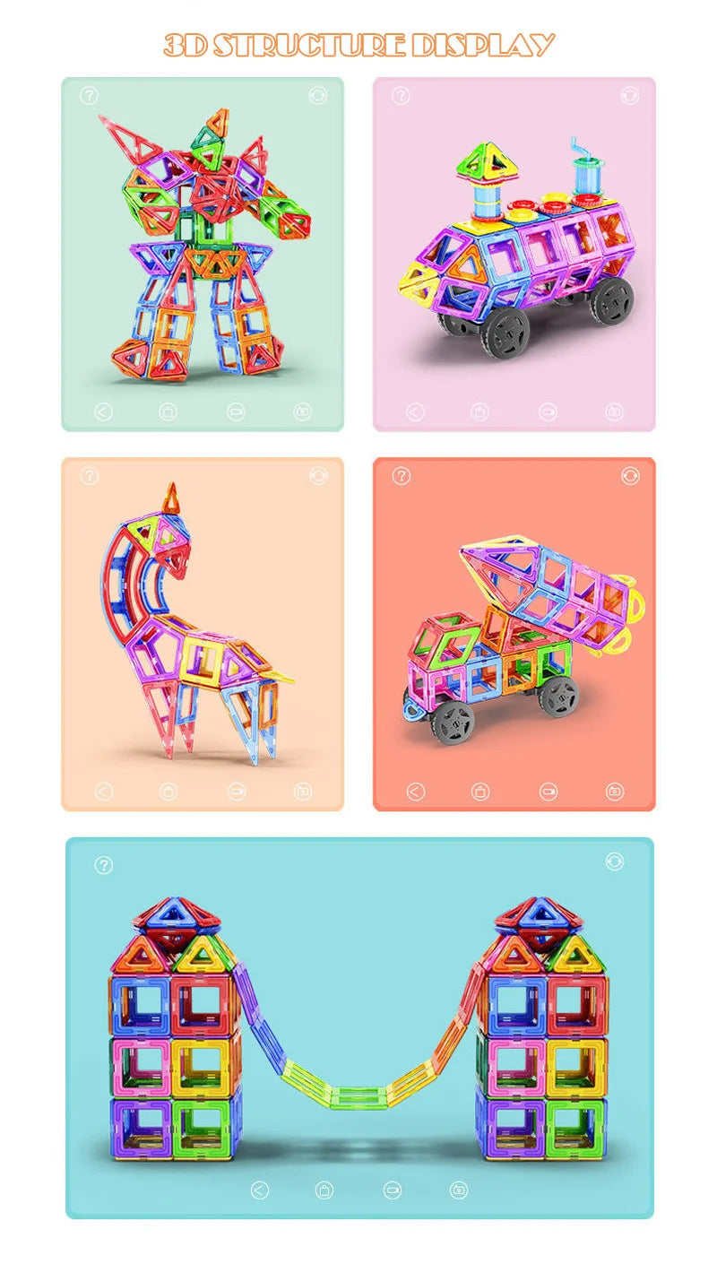 Big Size Magnetic Building Blocks – Creative & Educational Fun!