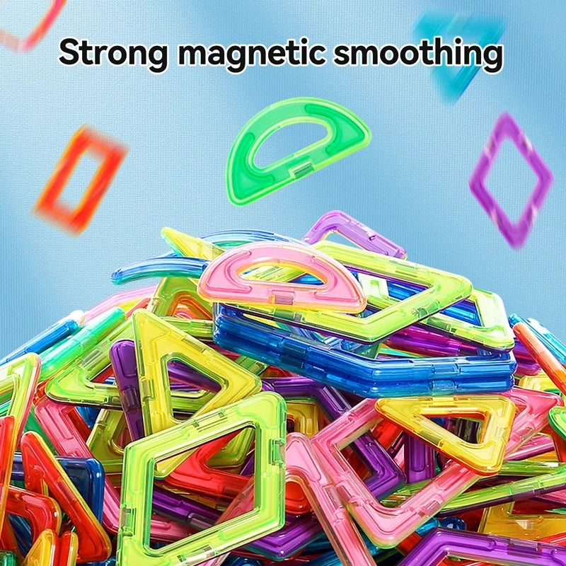 Magnetic Building Blocks Set (30–168pcs) – Shape, Build, Imagine!