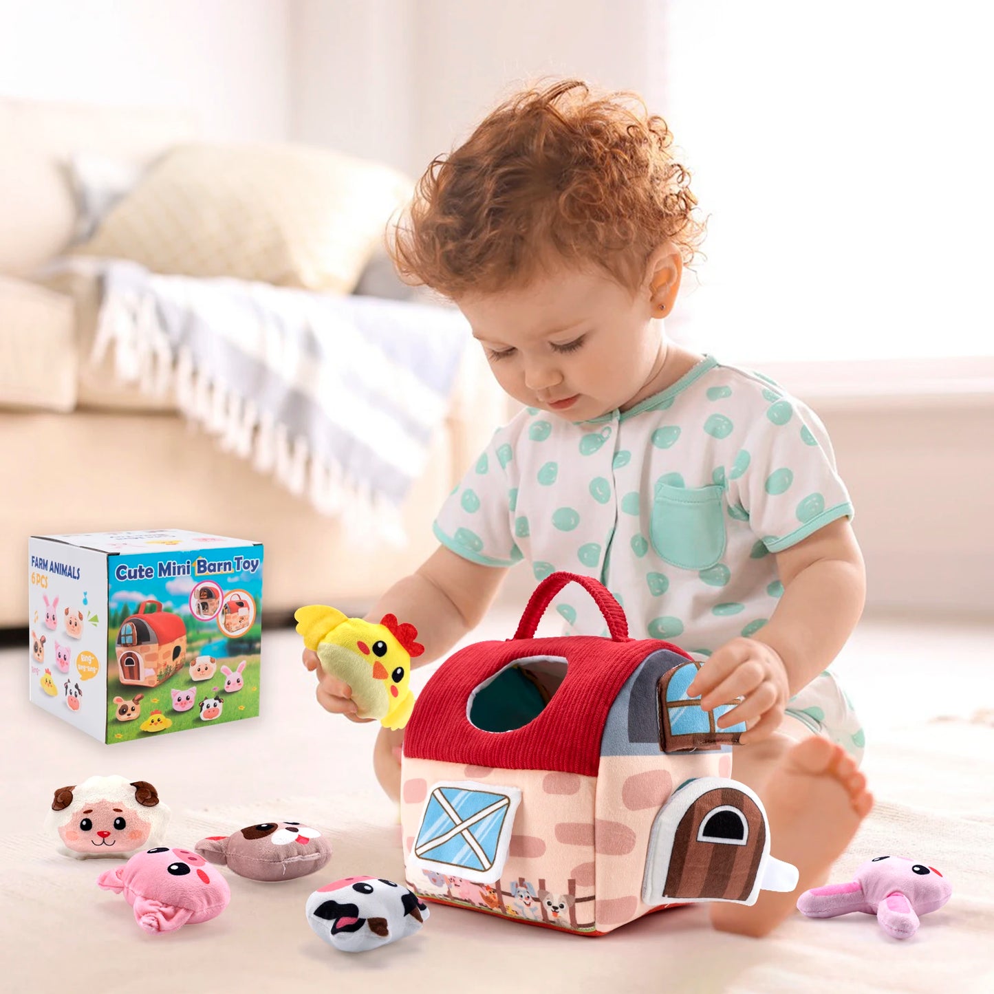Soft Plush Animal Farm House