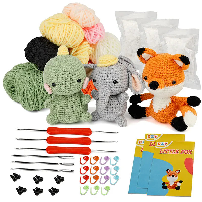 Crochet Animal Kit – Easy-to-Follow Crochet Kit for Beginners