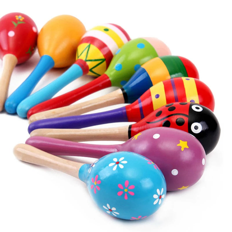 Baby Wooden Sand Hammer Rattle – Musical Fun for Little Hands!