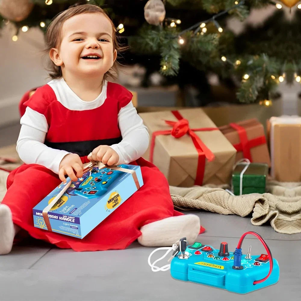 Busy Board LED Lights Switch Sensory Montessori Toy