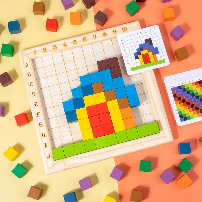 Montessori Colour Building Block Set
