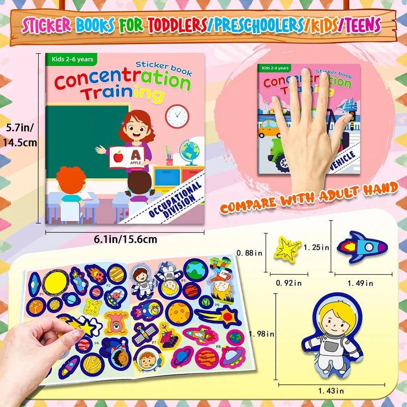 Montessori Cartoon Sticker Books