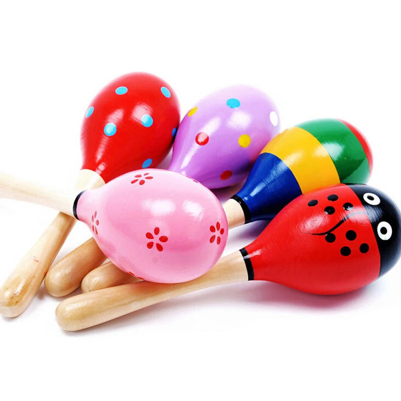 Baby Wooden Sand Hammer Rattle – Musical Fun for Little Hands!