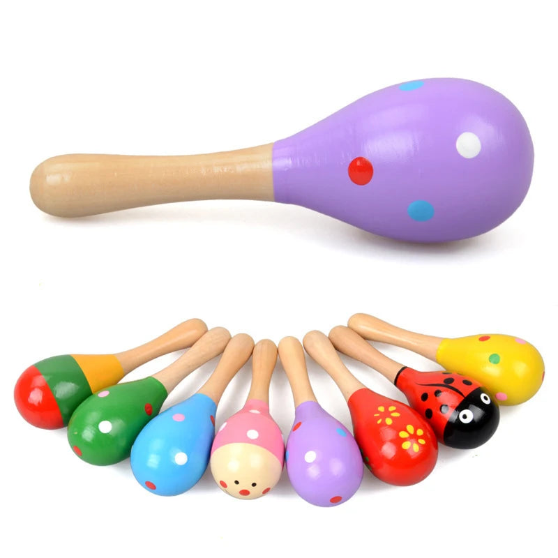 Baby Wooden Sand Hammer Rattle – Musical Fun for Little Hands!