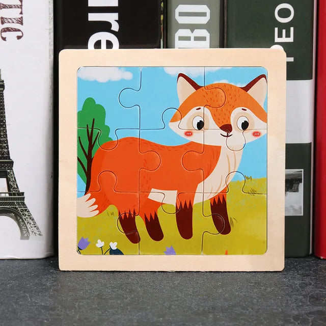 Kids Wooden Cartoon Puzzle – Fun & Educational Tangram Toy!