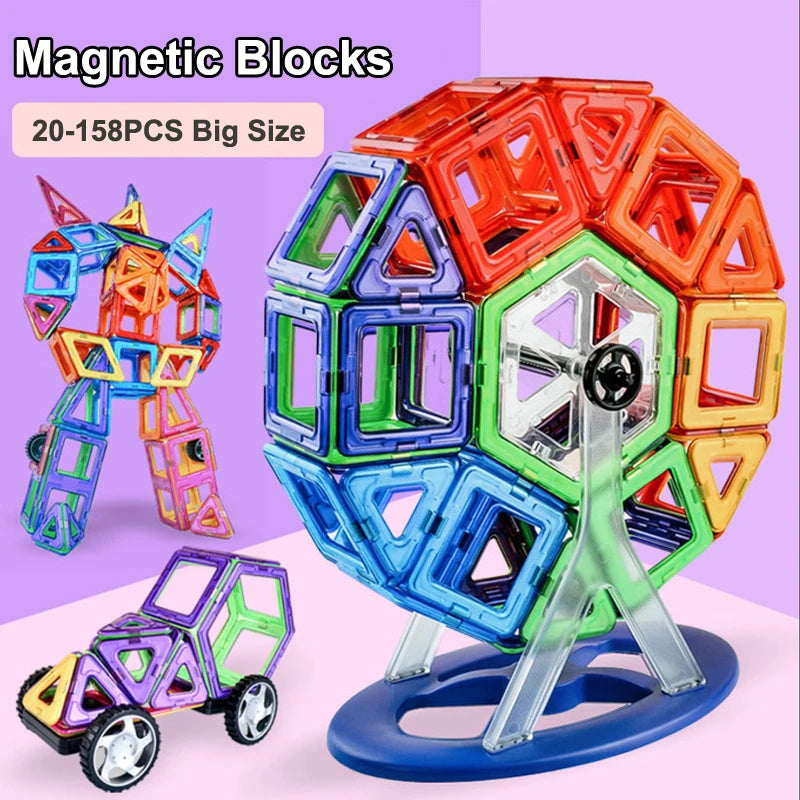 Big Size Magnetic Building Blocks – Creative & Educational Fun!