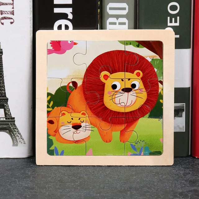 Kids Wooden Cartoon Puzzle – Fun & Educational Tangram Toy!