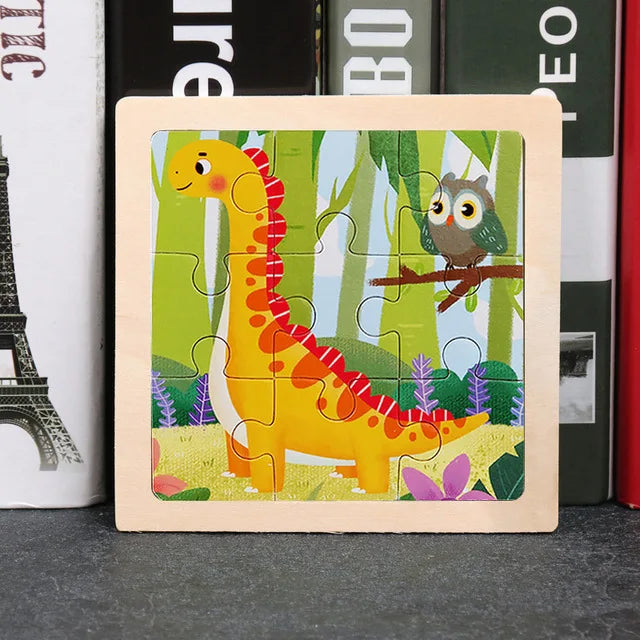 Kids Wooden Cartoon Puzzle – Fun & Educational Tangram Toy!