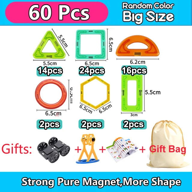 Big Size Magnetic Building Blocks – Creative & Educational Fun!
