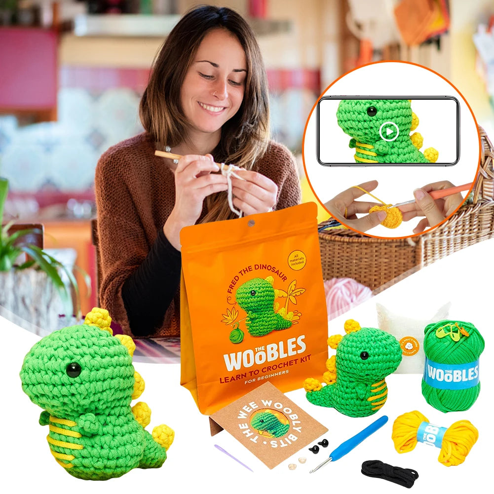 Crochet Your Own Adorable Stuffed Animals – A Fun DIY Kit for Beginners!
