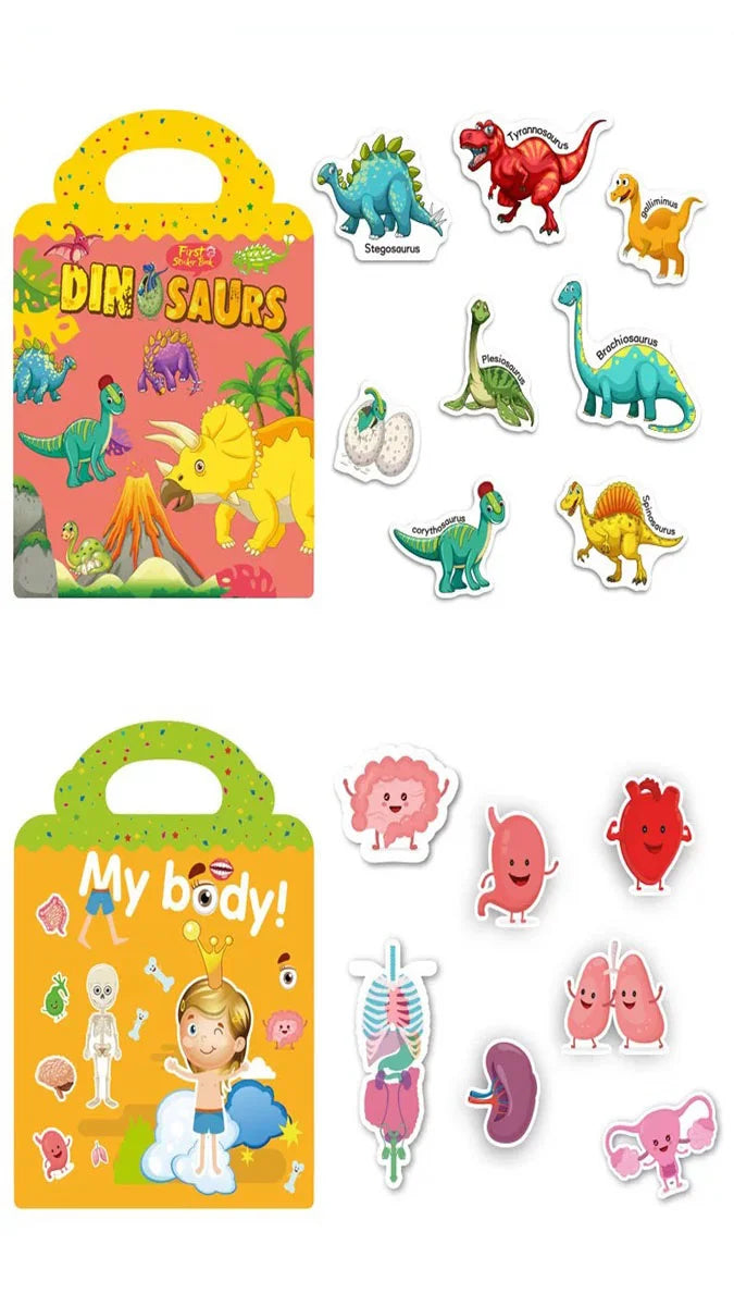 Reusable Scene Stickers – Interactive DIY Sticker Book for Kids!