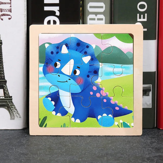 Kids Wooden Cartoon Puzzle – Fun & Educational Tangram Toy!