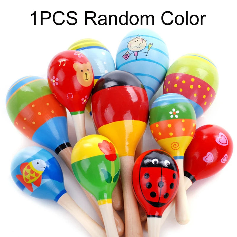 Baby Wooden Sand Hammer Rattle – Musical Fun for Little Hands!