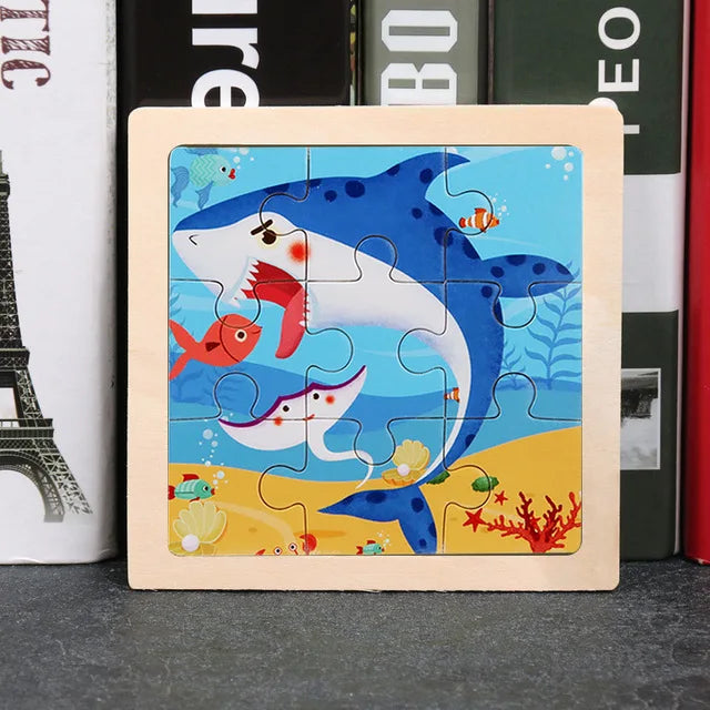 Kids Wooden Cartoon Puzzle – Fun & Educational Tangram Toy!
