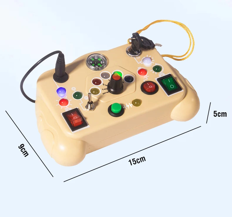Busy Board LED Lights Switch Sensory Montessori Toy