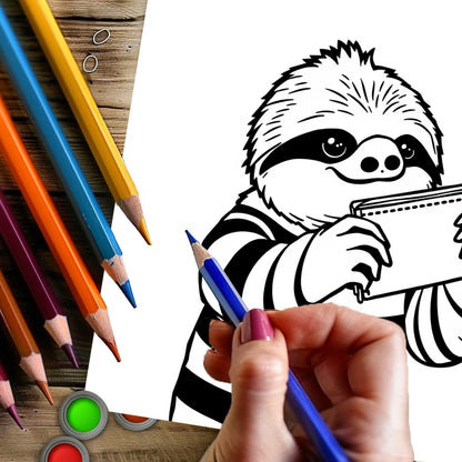 Animal Thief Style Colouring Book