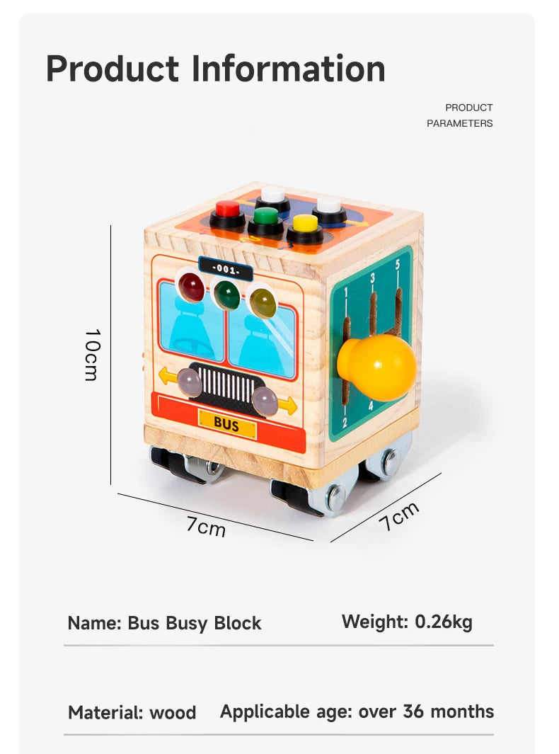 Montessori Busy Cube Bus