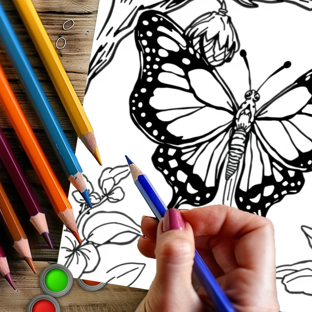 Cute Insects and Bugs Colouring Book