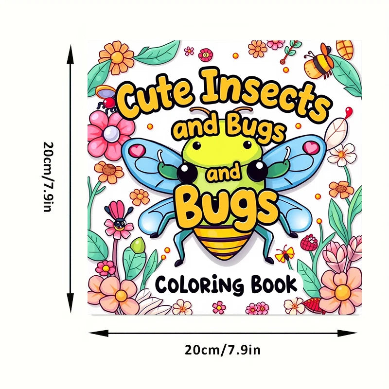 Cute Insects and Bugs Colouring Book