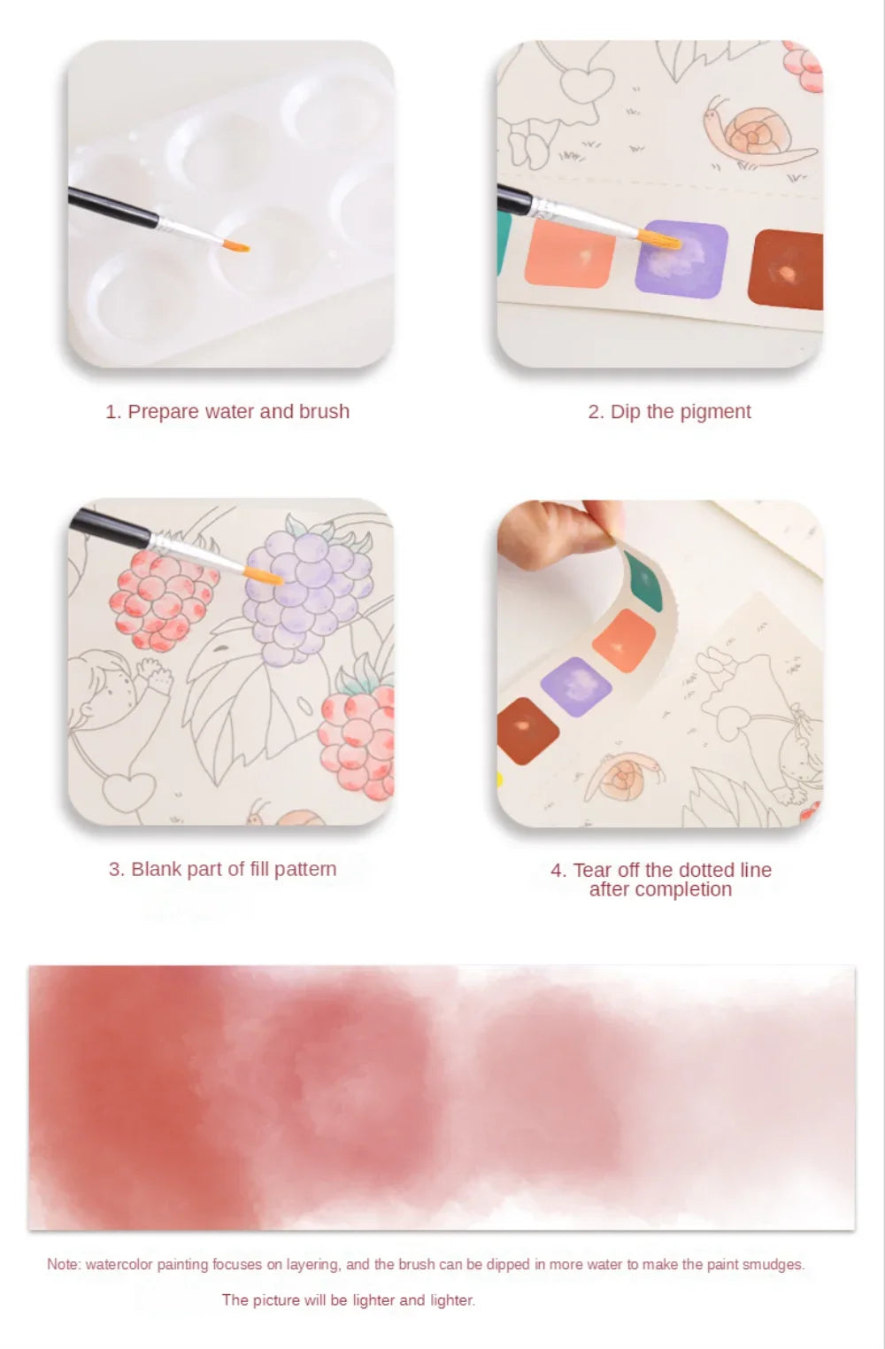 Portable Watercolor Painting Book