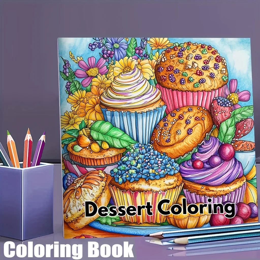 Dreamy Dessert Colouring Book
