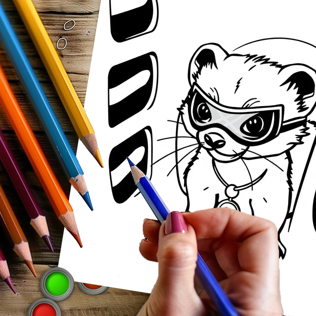 Animal Thief Style Colouring Book