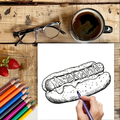 Dreamy Dessert Colouring Book