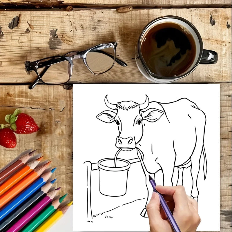 Farm Animals Colouring Book