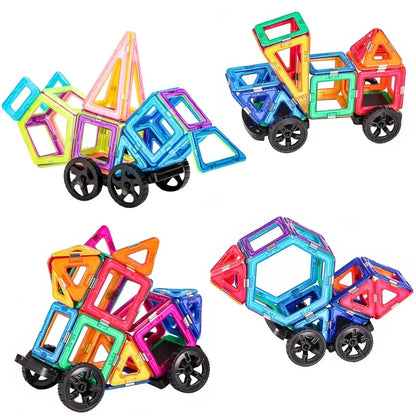 Magnetic Building Blocks Set (30–168pcs) – Shape, Build, Imagine!