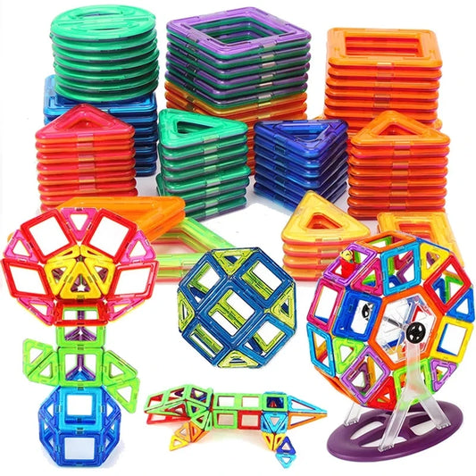 Magnetic Building Blocks Set (30–168pcs) – Shape, Build, Imagine!