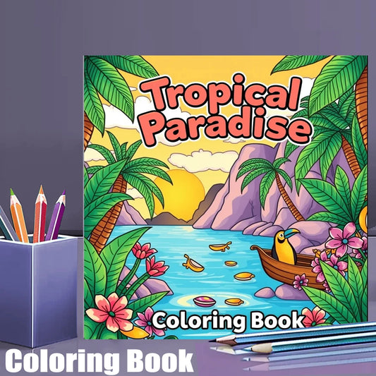 Tropical Paradise Colouring Book