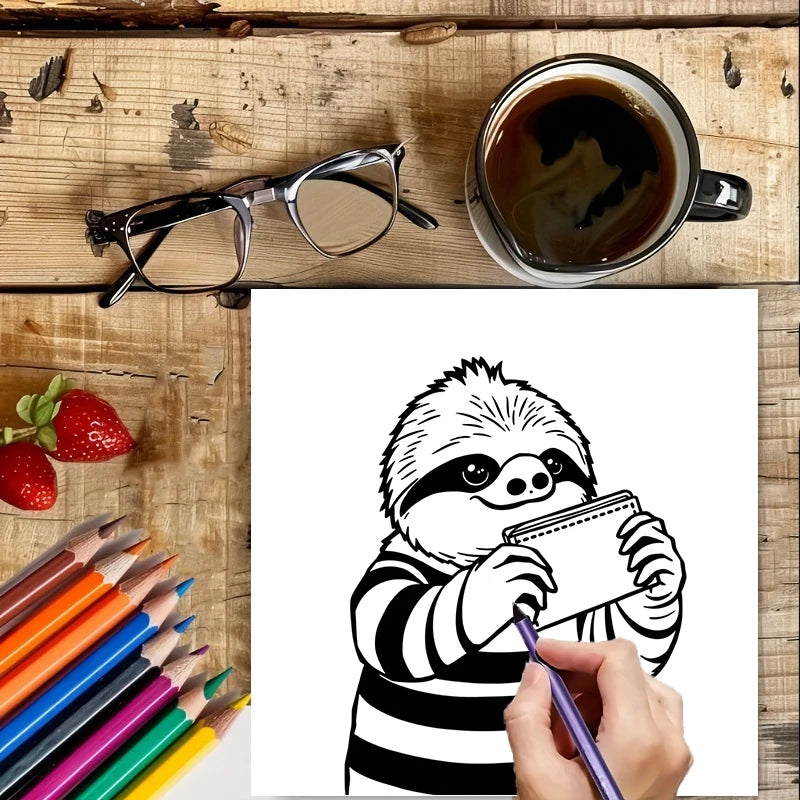 Animal Thief Style Colouring Book