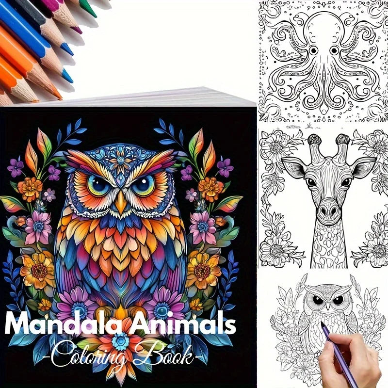 Mandala Animals Colouring Book