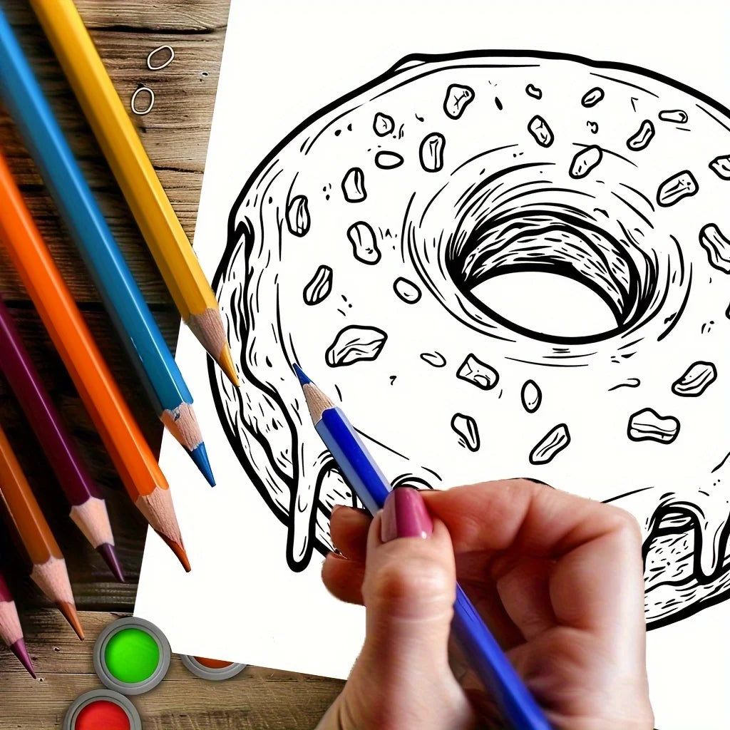 Dreamy Dessert Colouring Book