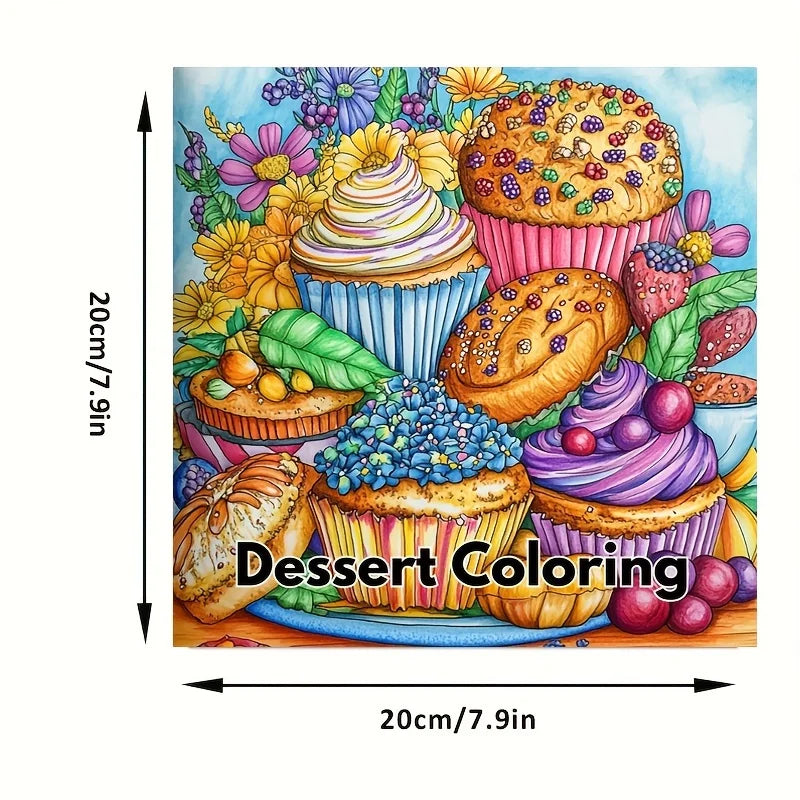 Dreamy Dessert Colouring Book