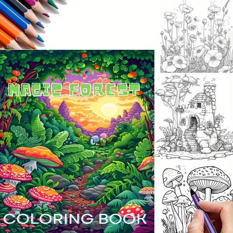 Magic Forest Colouring Book