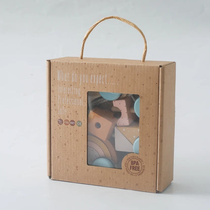 Wooden Montessori Animal Train Set