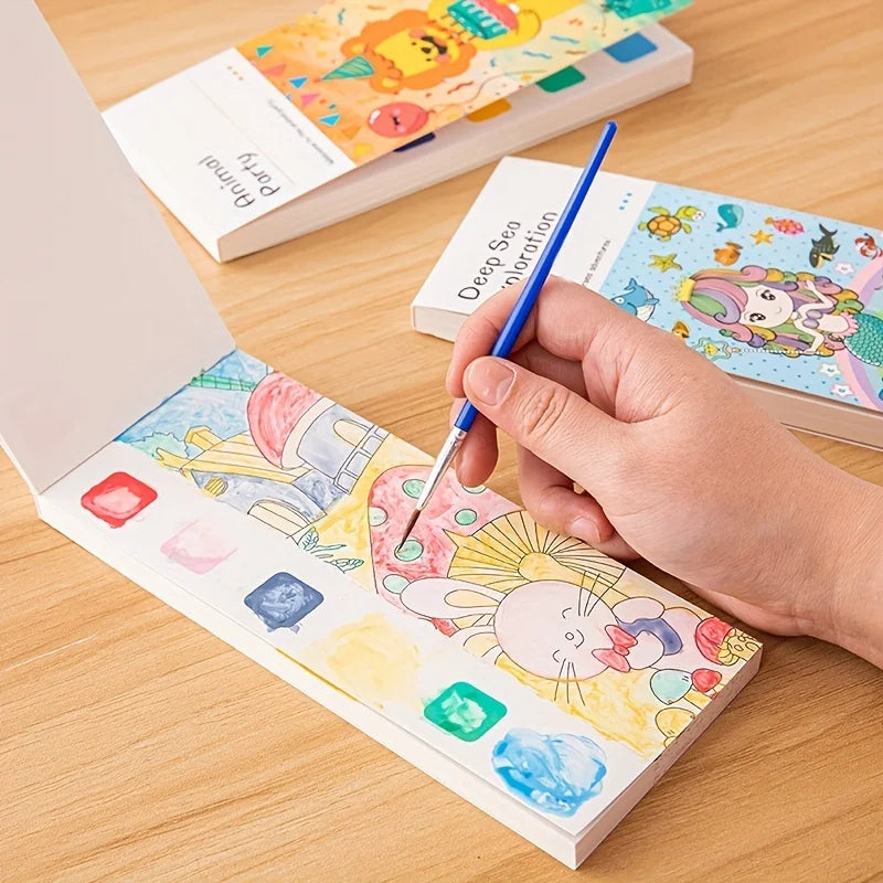 12pages Watercolor Coloring Book