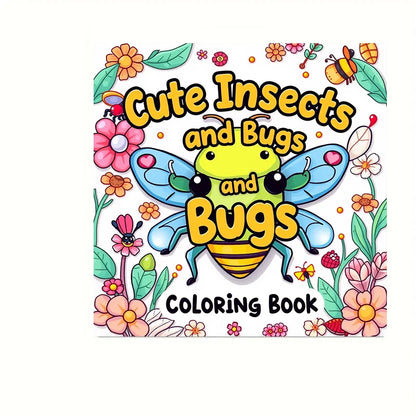 Cute Insects and Bugs Colouring Book