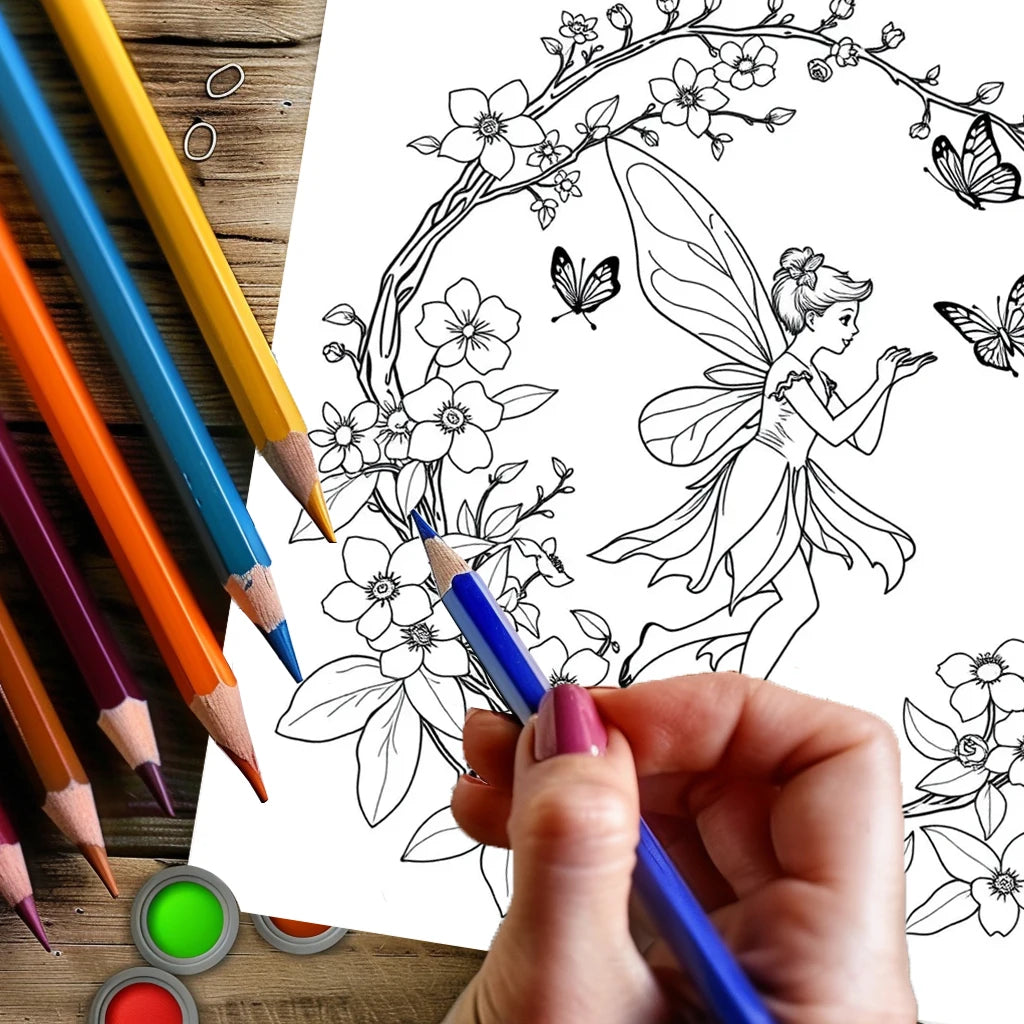 Fairy Garden Colouring Book